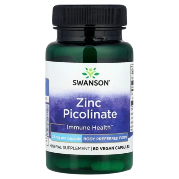 Swanson, Zinc Picolinate, 22 mg - 60 Vegan Capsules