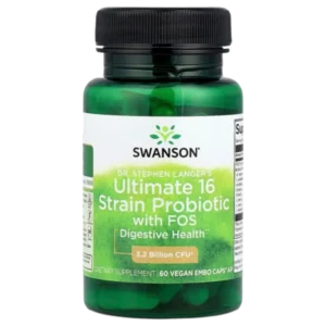 Swanson, Dr. Stephen Langer's Ultimate 16 Strain Probiotic with FOS - 60 Vegan EMBO Caps® AP